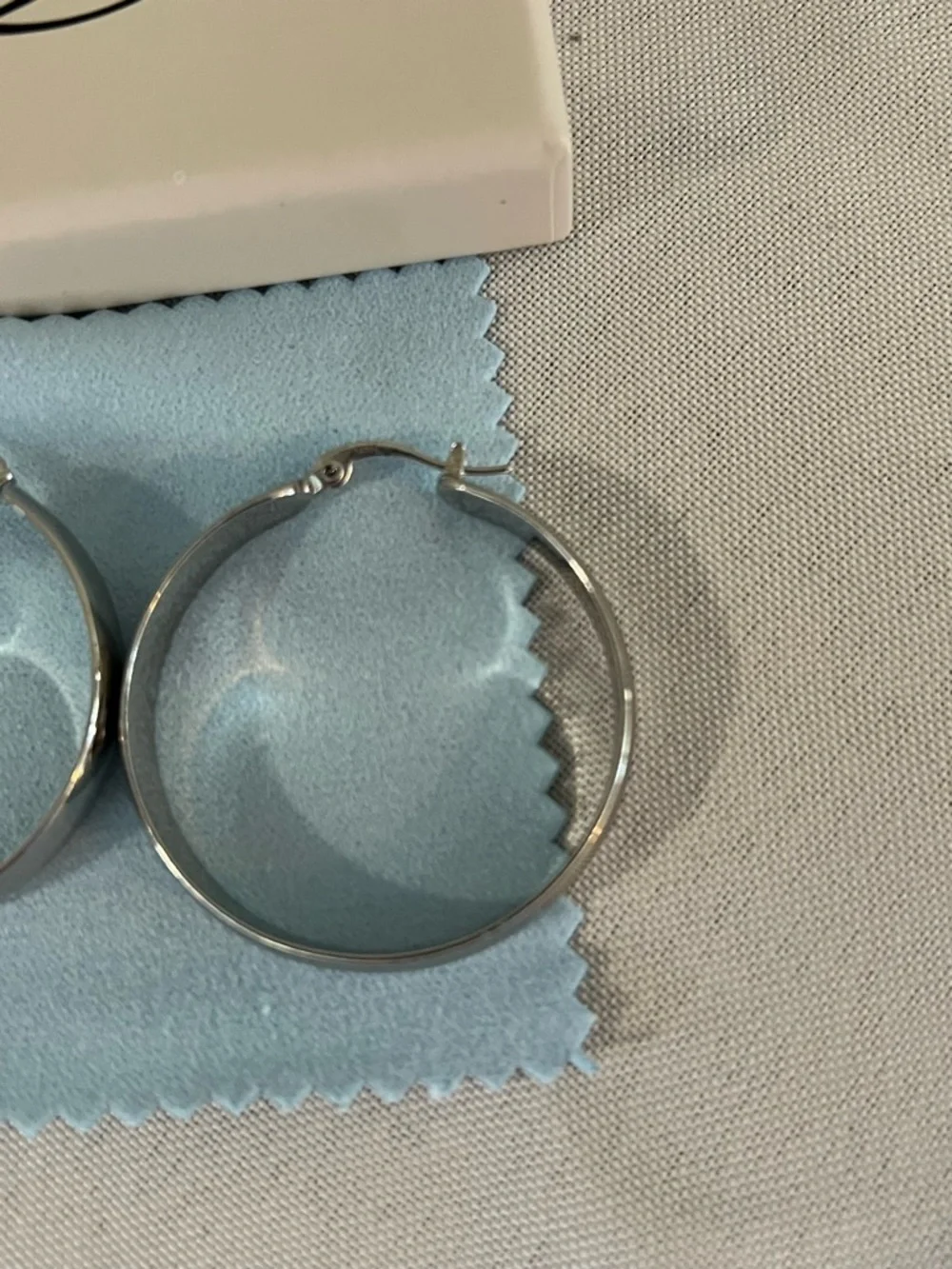 Dorana .925 Sterling Silver Hoop Earrings Polished Classic Medium Hoops